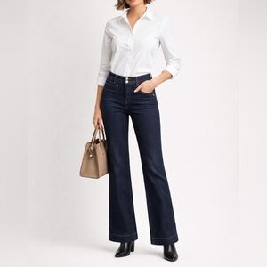 U.S. Polo Assn. High Rise Straight Leg Dark Wash Denim Jeans | Size 11/12